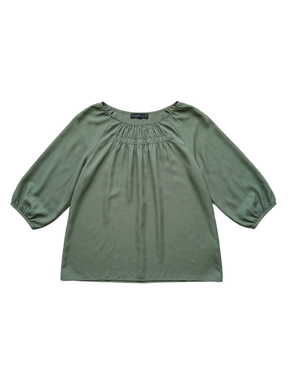 Zanzea Green Smocked Blouse 3/4 Sleeve Plus Size 5X